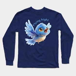 Flying high! Blue bird Long Sleeve T-Shirt